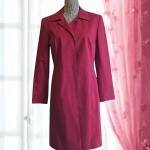 1980s Classiques Entier Pink Cotton Trench Coat Sz M